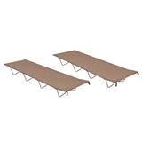 VidaXL Campingbedden 2 st 180x60x19 cm oxford stof en staal taupe
