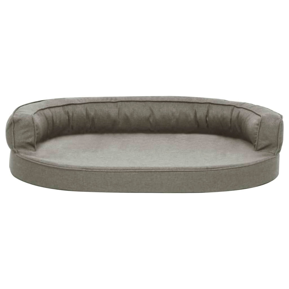 VidaXL Hondenbed ergonomisch linnen-look 75x53 cm grijs