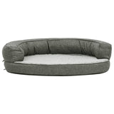 VidaXL Hondenbed ergonomisch linnen-look 75x53 cm fleece grijs