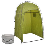 VidaXL Kampeertoilet met tent draagbaar 10 + 10 L