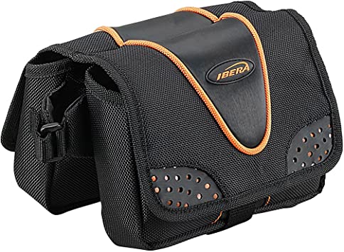 Ibera Top tube bag ib-tb1 bovenbuis tas dubbel zwart 1.3 liter