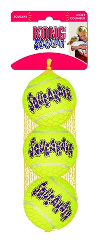 Kong Squeakair tennisbal geel met piep