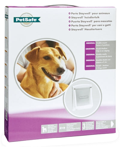 Petsafe Hondenluikje medium wit transparant