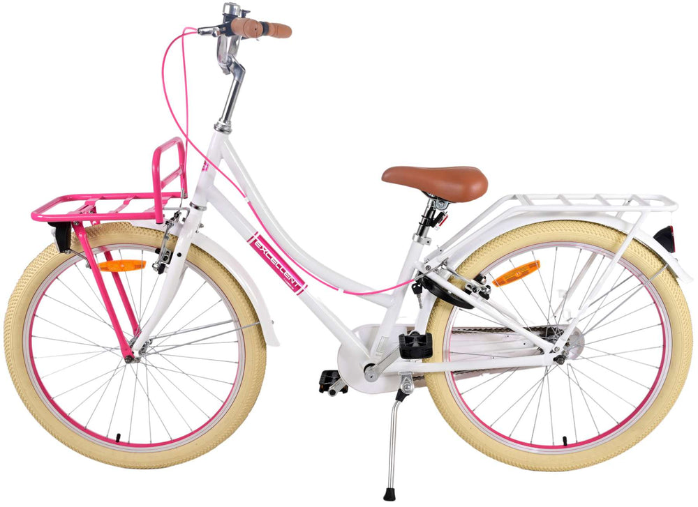 Volare Volare Kinderfiets Meisjes 24 inch Wit Twee handremmen