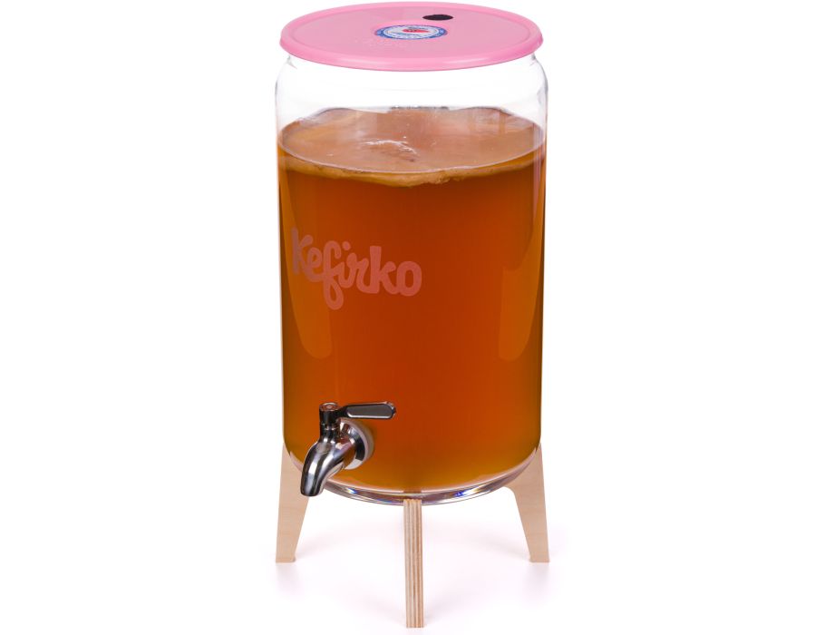 Kefirko Kombucha Glazen pot op statief