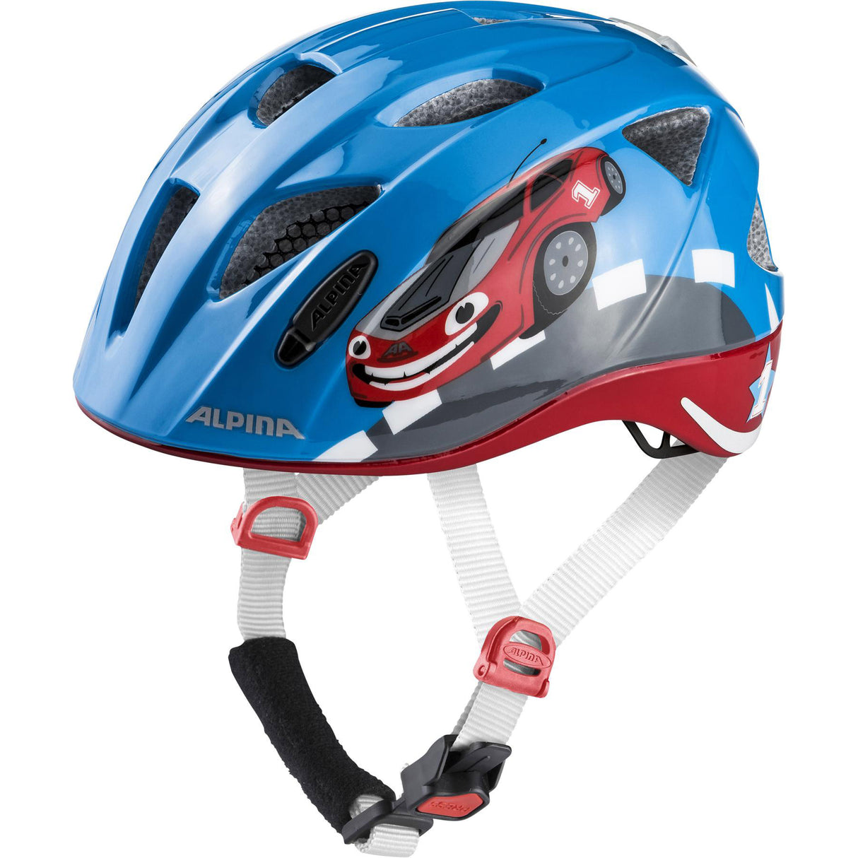 Olympic sportswear alpina sports kinderhelm ximo flash red car 47-51 glans