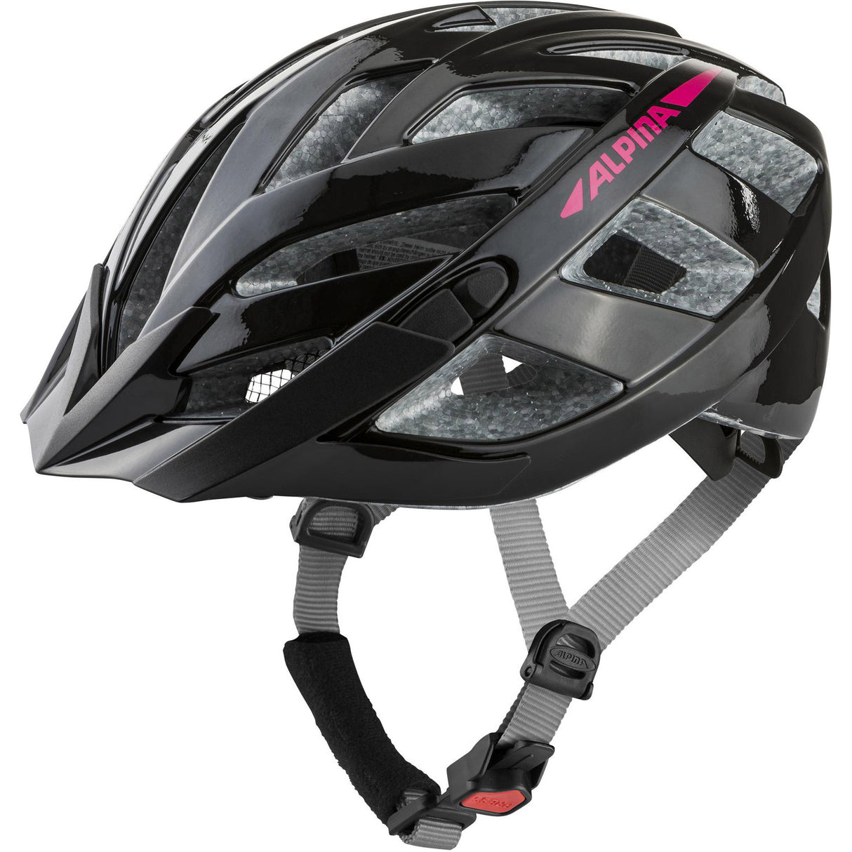 Olympic sportswear alpina sports tour helm panoma 2.0 52-57 glans zwart roze