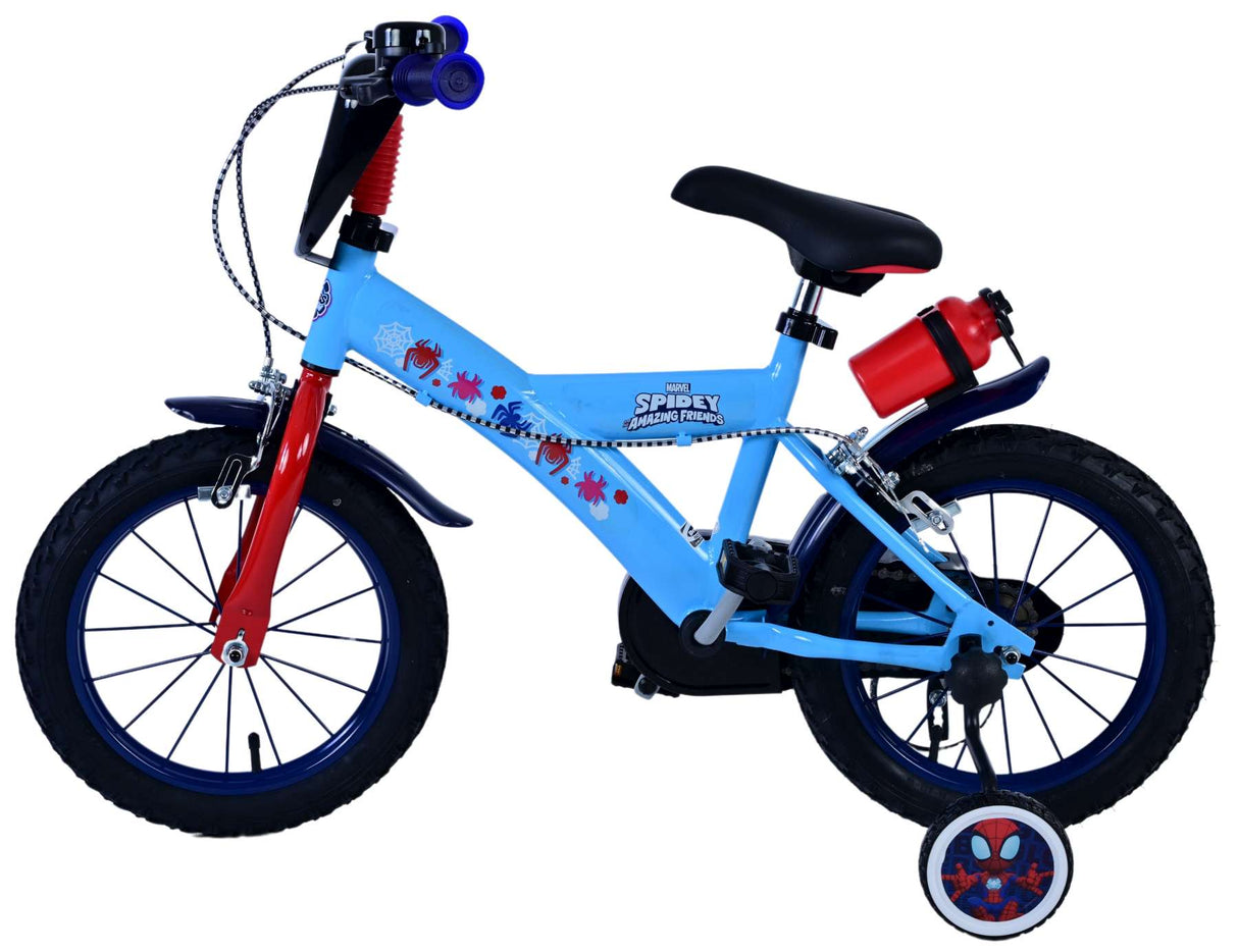 Spidey and his amazing friends Spidey Kinderfiets Jongens 14 inch Blauw Twee handremmen