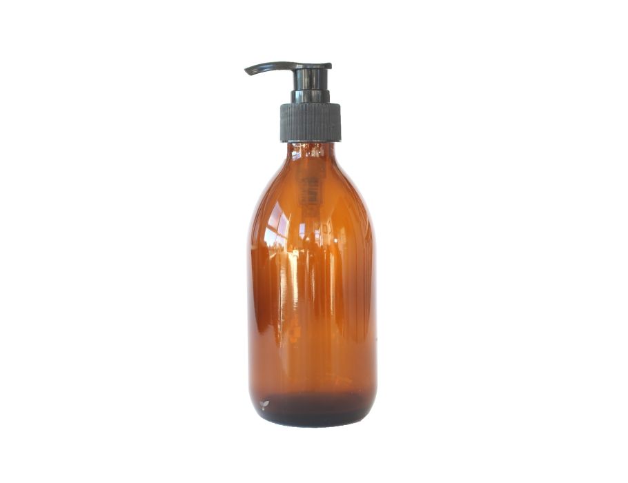 La droguerie ecologique Glazen pompflesje 300ml Amber