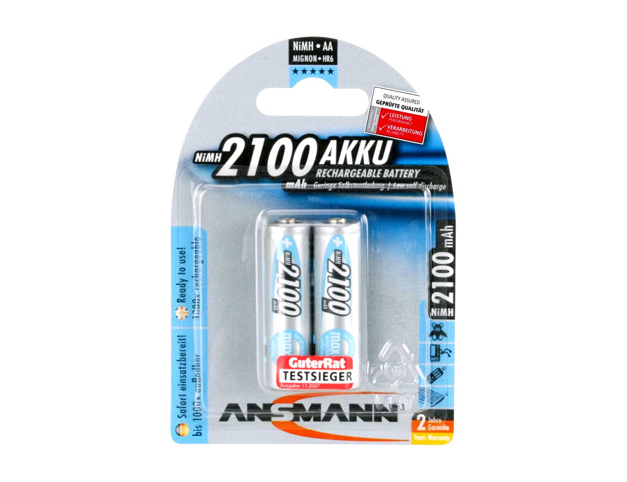 Ansmann Batterijen NiMH Accu Mignon AA 2100 mAh 2 stuks