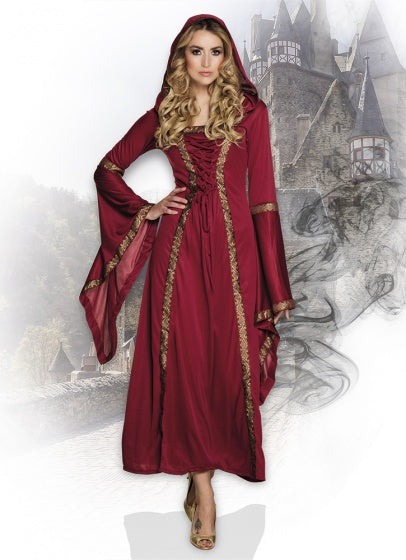 Boland Verkleedpak Lady Gwendolyn Dames Rood Maat 36 38