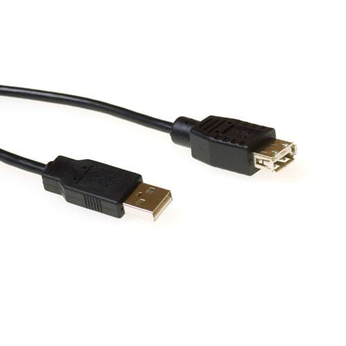 Act usb 2.0 verlengkabel usb a man usb a vrouw zwart 1.8 m