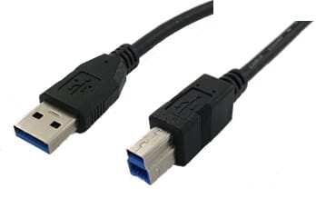 Huismerk USB3.0 A naar USB3.0 B Kabel 2 Meter Zwart