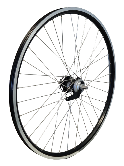 Kgs Achterwiel 28 inch (622) alu velg zwart-zilver sturmey archer remnaaf