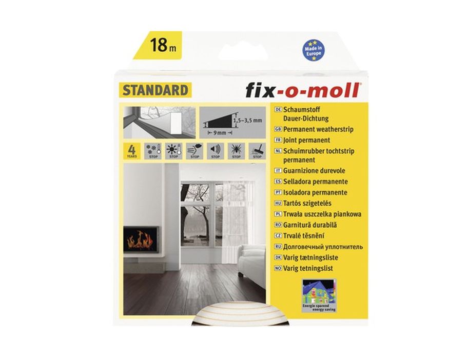 Fix-o-moll Tochtband I-profiel 9 mm, 18m