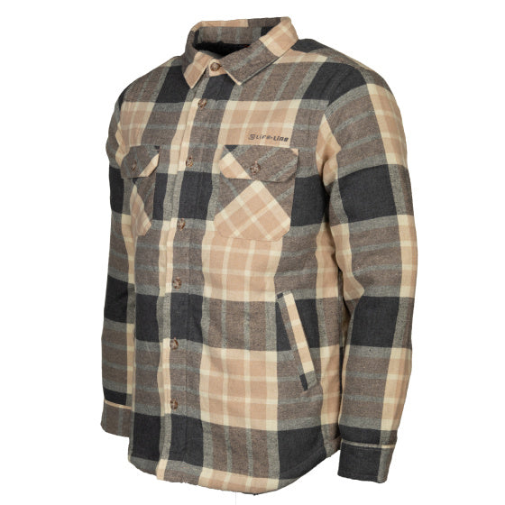 Life line Jervis Padded Flannel Shirt heren beige maat XL