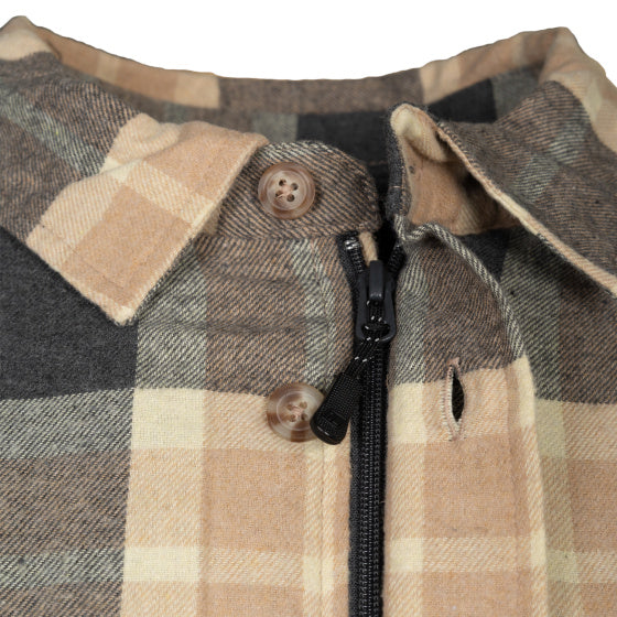 Life line Jervis Padded Flannel Shirt heren beige maat XL