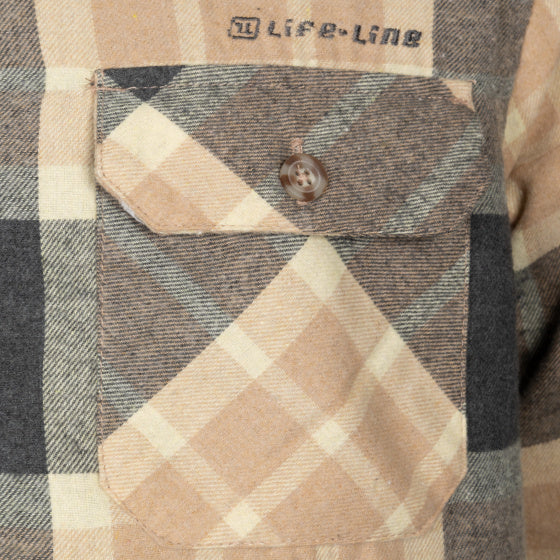 Life line Jervis Padded Flannel Shirt heren beige maat 4XL