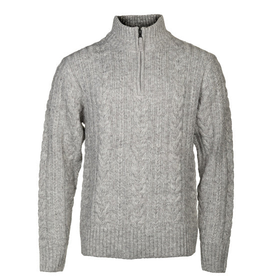 Life line Marcel sweater knit half zip heren lichtgrijs maat XXL