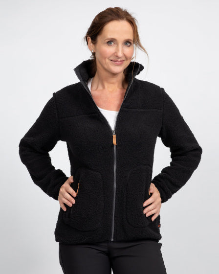 Life line Wendy fleecevest dames zwart maat 4XL