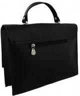 Mh bijoux Schoudertas dames 28 x 21 x 5 cm leer zwart 2-delig