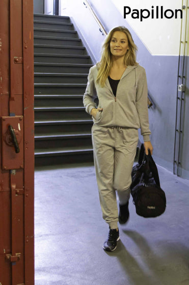 Papillon Sweat pants cuff dames grijs maat M