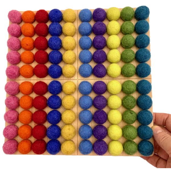 Papoose Toys Papoose Toys 2cm Felt Balls Bright 100pc