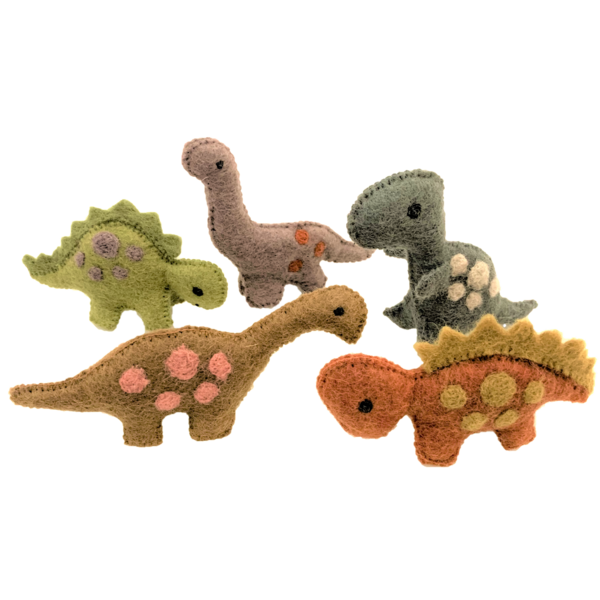 Papoose Toys Papoose Toys Dinosaurs Natural 5pc