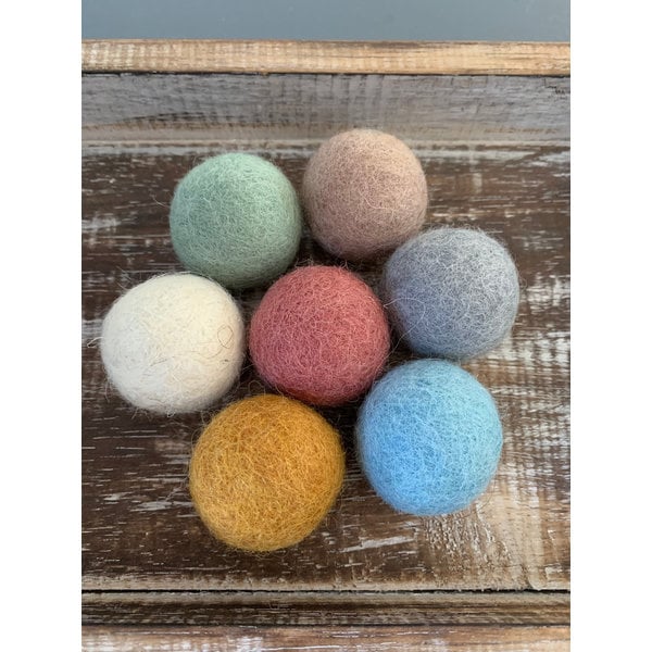 Papoose Toys Papoose Toys Earth Felt Balls 3.5cm 7pc