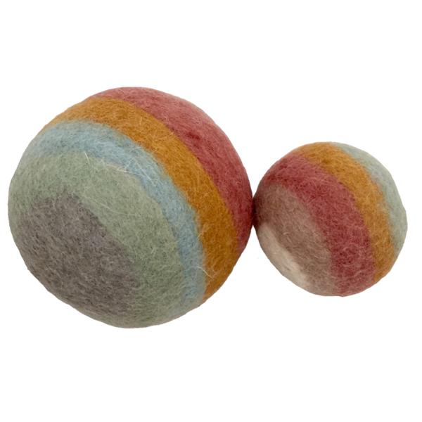 Papoose Toys Papoose Toys Earth Rainbow Balls 2pc