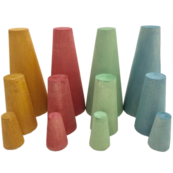 Papoose Toys Papoose Toys Earth Stacking Cones 12pc