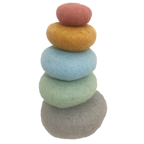 Papoose Toys Papoose Toys Earth Stacking set 5pc