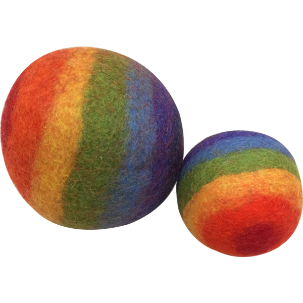 Papoose Toys Papoose Toys Felt Balls Rainbow 2