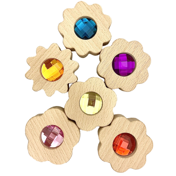 Papoose Toys Papoose Toys Gem Counting Flowers 6pc