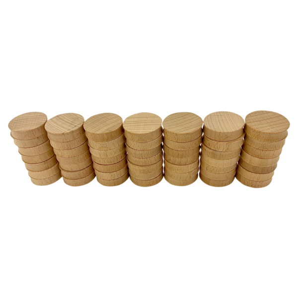 Papoose Toys Papoose Toys Mini Natural Concave 4cm 49pc