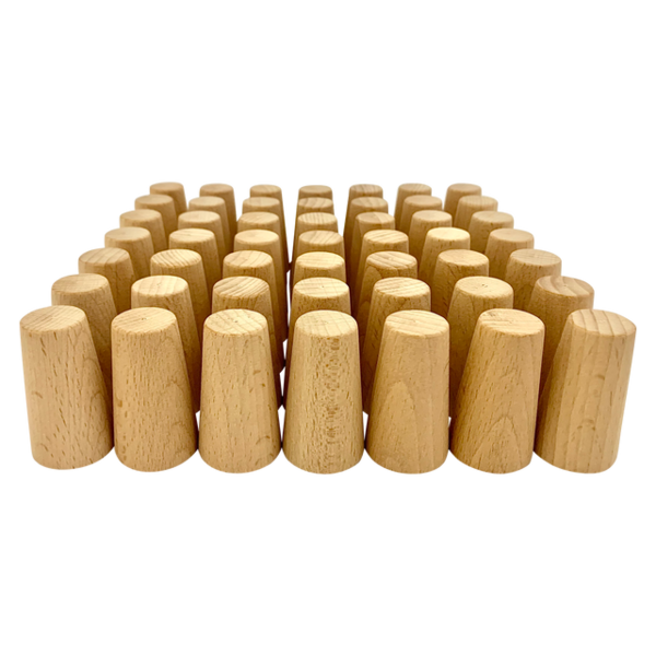 Papoose Toys Papoose Toys Mini Natural Cones 49pc