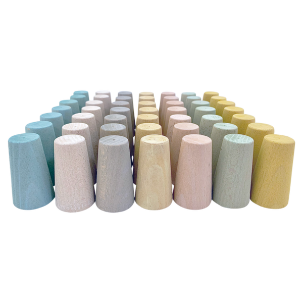 Papoose Toys Papoose Toys Mini Pastel Cones 49pc