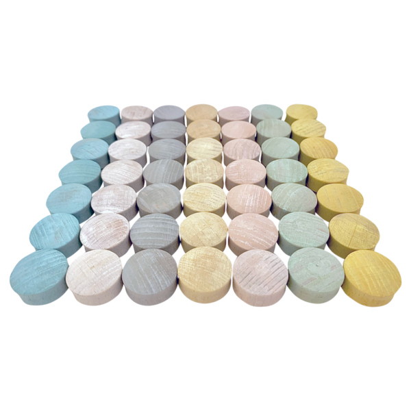 Papoose Toys Papoose Toys Mini Pastel Convex 49pc