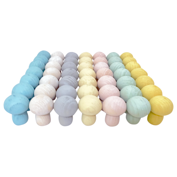 Papoose Toys Papoose Toys Mini Pastel Mushroom 49pc