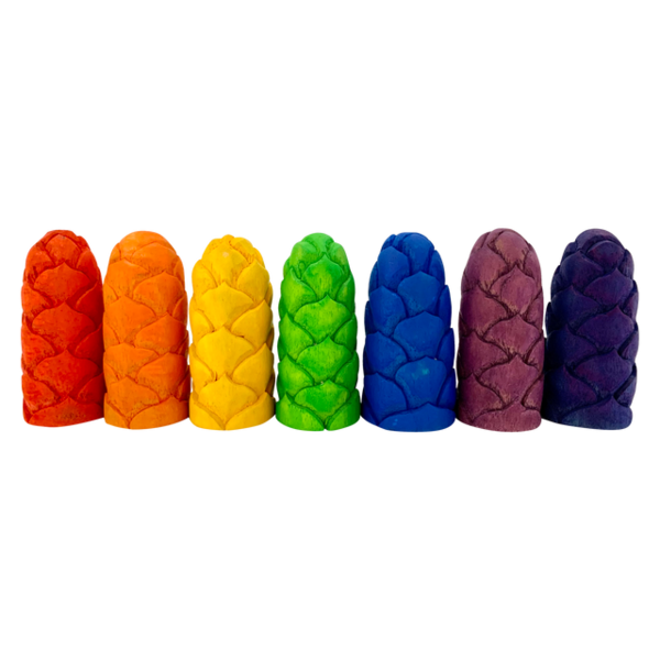 Papoose Toys Papoose Toys Mini Rainbow Flower Bud Lr 7pc