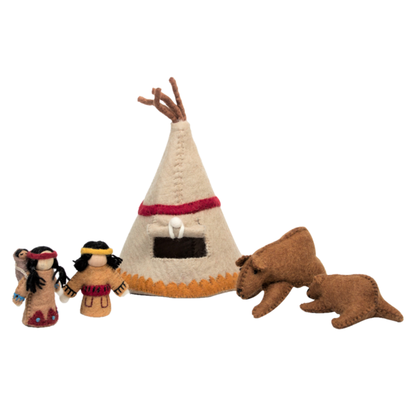 Papoose Toys Papoose Toys Native American Village 5pc