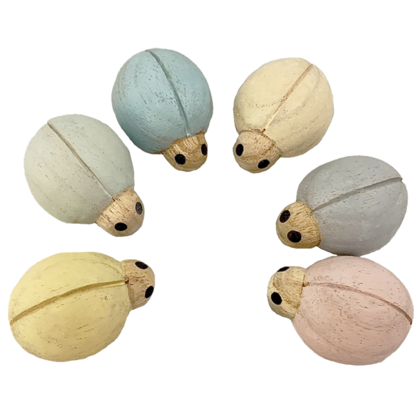 Papoose Toys Papoose Toys Pastel Ladybirds 6pc