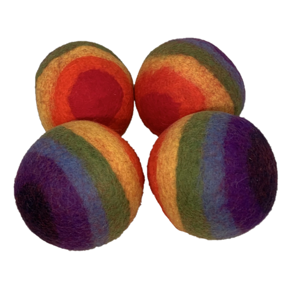 Papoose Toys Papoose Toys Rainbow Ball 12.5cm 4pc Large