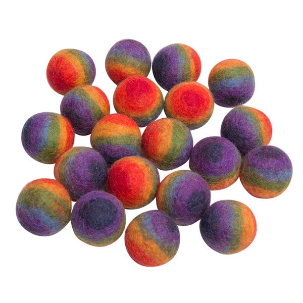 Papoose Toys Papoose Toys Rainbow Balls, 3.5cm 20 pc