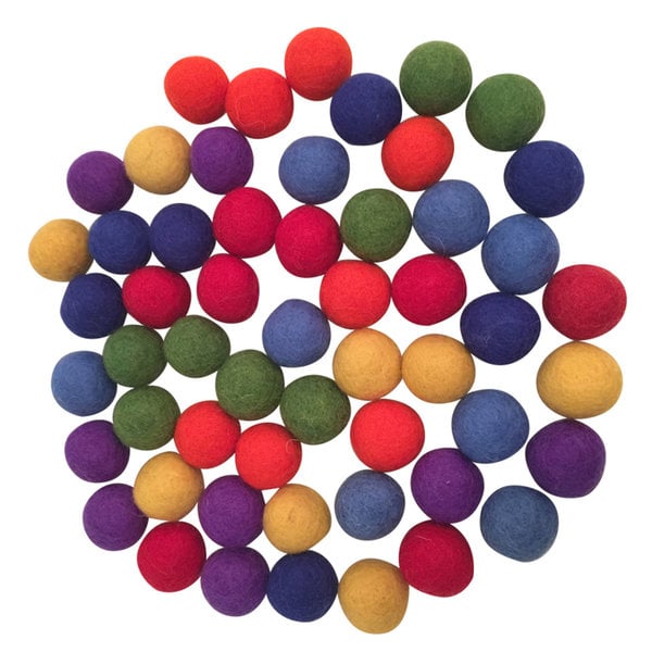 Papoose Toys Papoose Toys Rainbow Balls 49pc 3.5cm