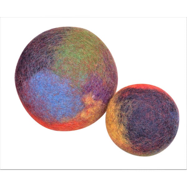 Papoose Toys Papoose Toys Rainbow Balls Marbled 2pc