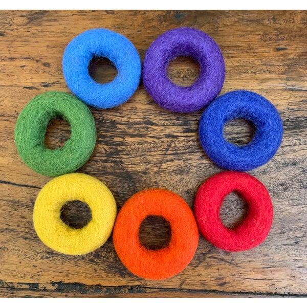 Papoose Toys Papoose Toys Rainbow Felt Doughnuts 7