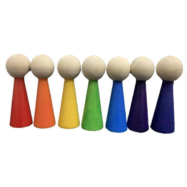 Papoose Toys Papoose Toys Rainbow People 7pc