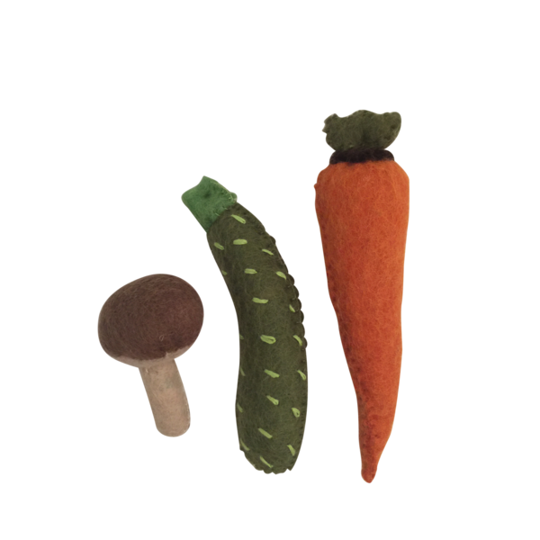 Papoose Toys Papoose Toys Vegetable Carrot, Zucchini, Mushroom