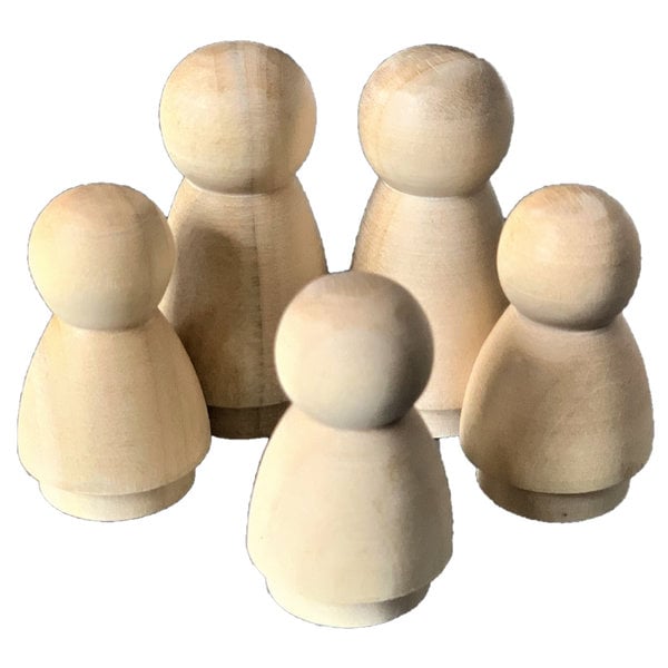 Papoose Toys Papoose Toys Wood Family 5pc